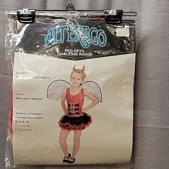 Alterego child's Red Devil Halloween Costume (sz M 8-10) - Picture 1 of 8